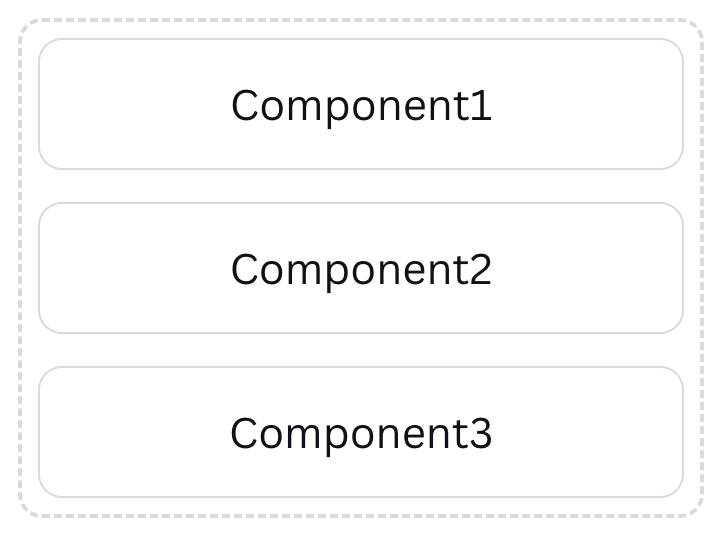 A visual demonstration of components in the Rows component